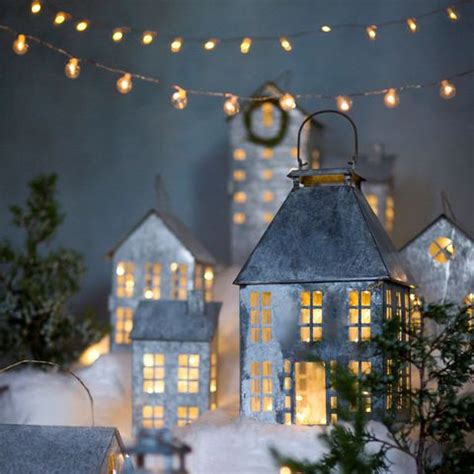 galvanized metal christmas houses|Galvanized Metal House For Christmas Village .